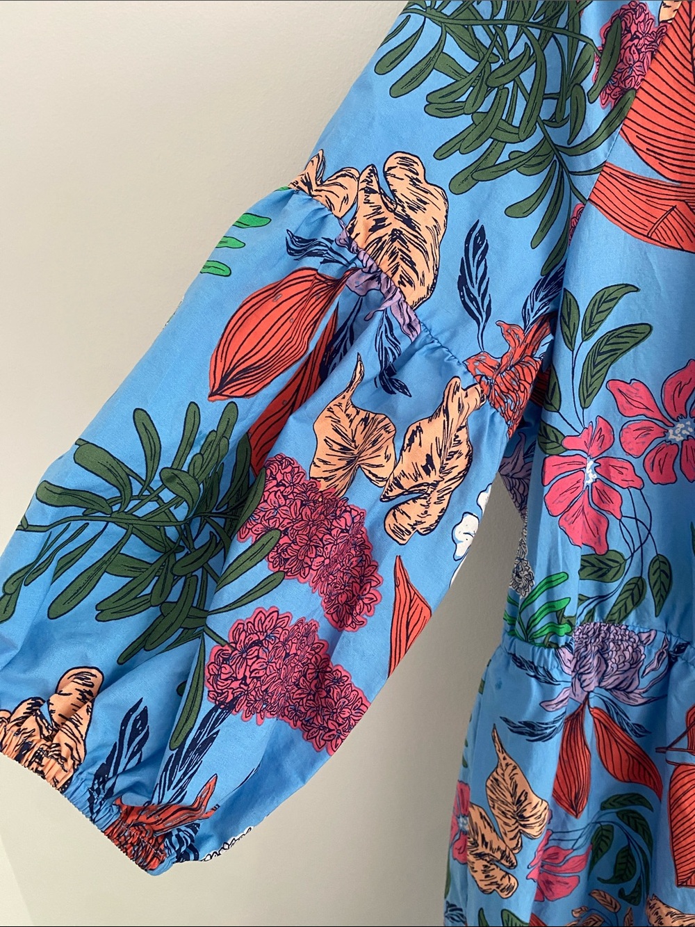 Talbots Modern Poplin Puff Sleeve Joyful Floral Maxi Dress 2Xp (2024) - Picture 5 of 11